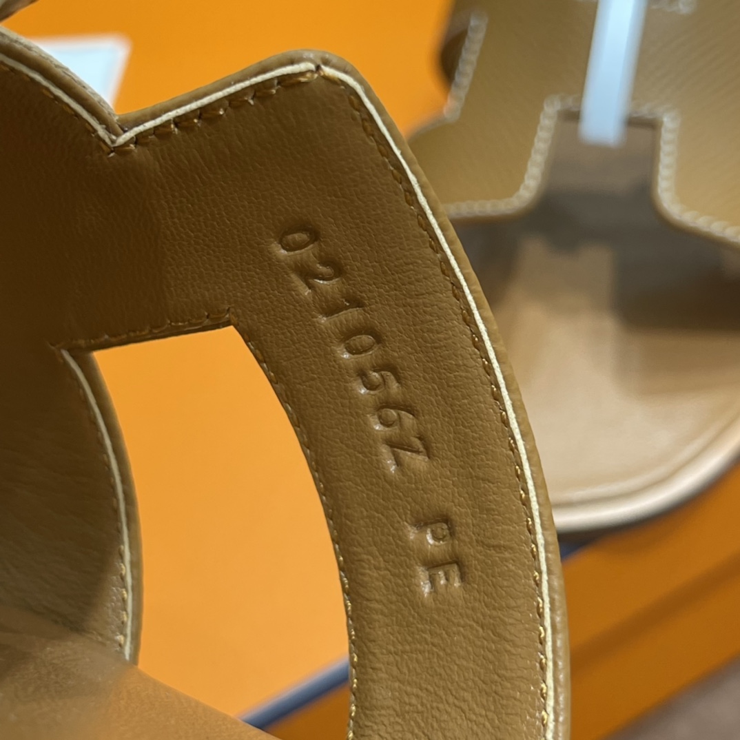 HERMES 爱马仕 H拖鞋 34-41码 原厂同步 进口真皮大底 全手工制作 28 Caremel焦糖色