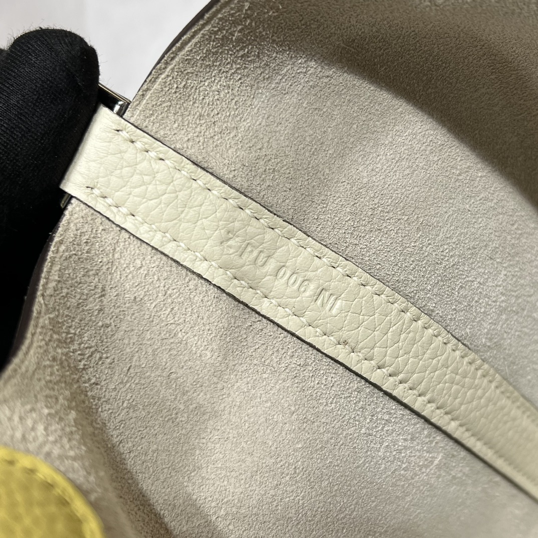 HERMES 爱马仕官网推荐 菜篮子 Picotin 纯手工 10 Craie奶昔白 1Z Jaune Poussin小鸡黄 TC皮 进口蜜蜡线 全手工制作