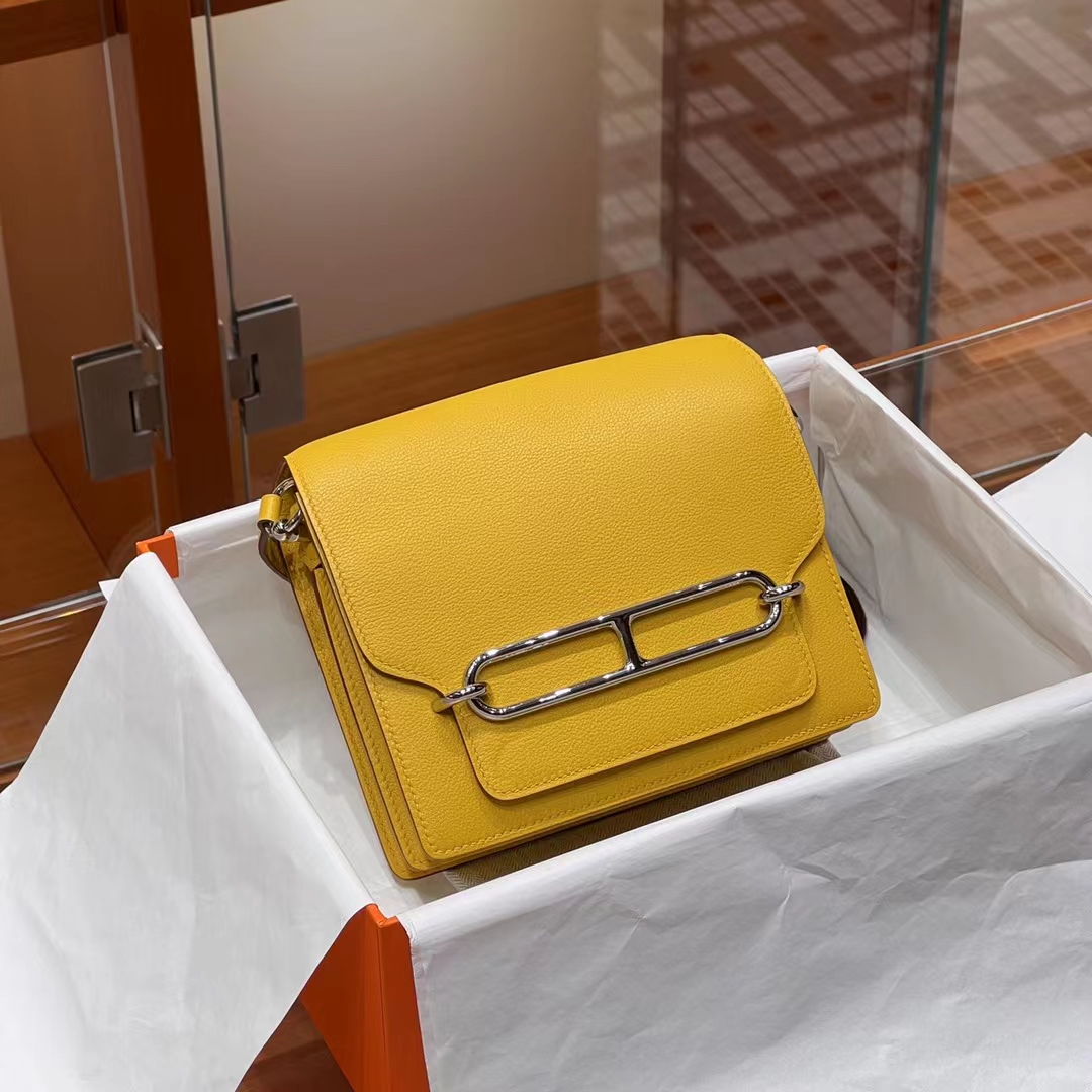 HERMES 爱马仕官网推荐 Roulis 猪鼻子 9D 琥珀黄 Swift皮 进口蜜蜡线 全手工制作