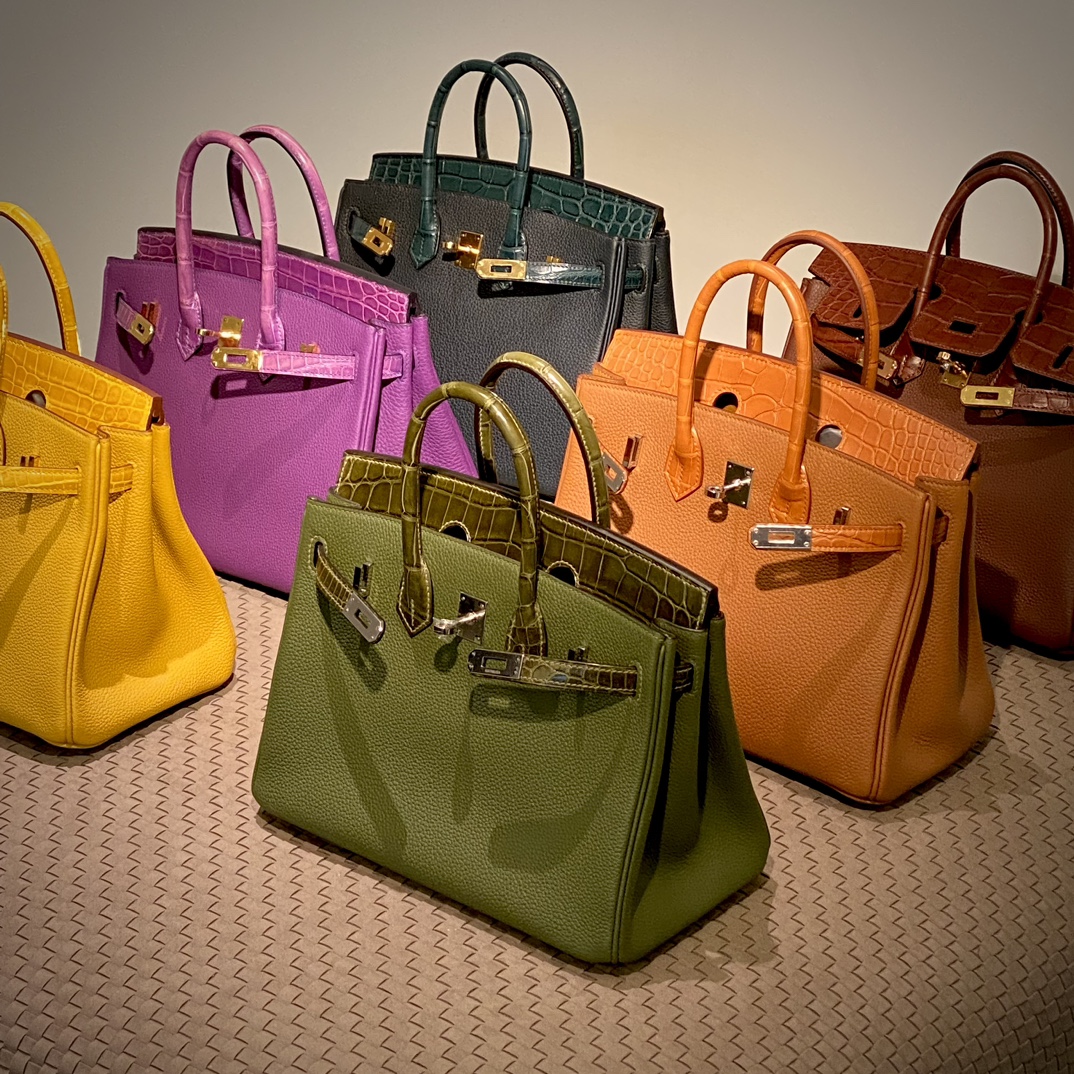 HERMES 爱马仕 Birkin 25cm/30cm 鳄鱼皮拼TOGO皮 进口蜜蜡线 全手工制作