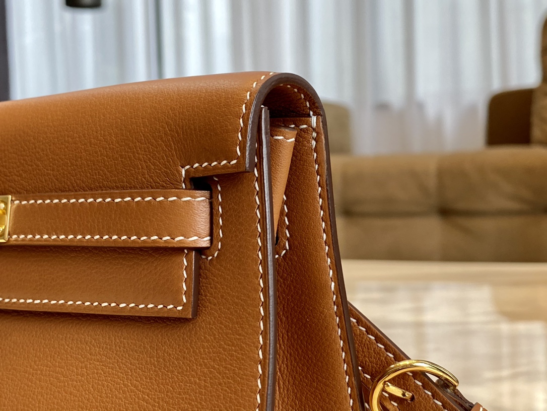 Birkinmm 铂金女王 HERMES 爱马仕 Kellydanse 22cm Evercolor皮 CK37 金棕色 进口蜜蜡线 全手工制作