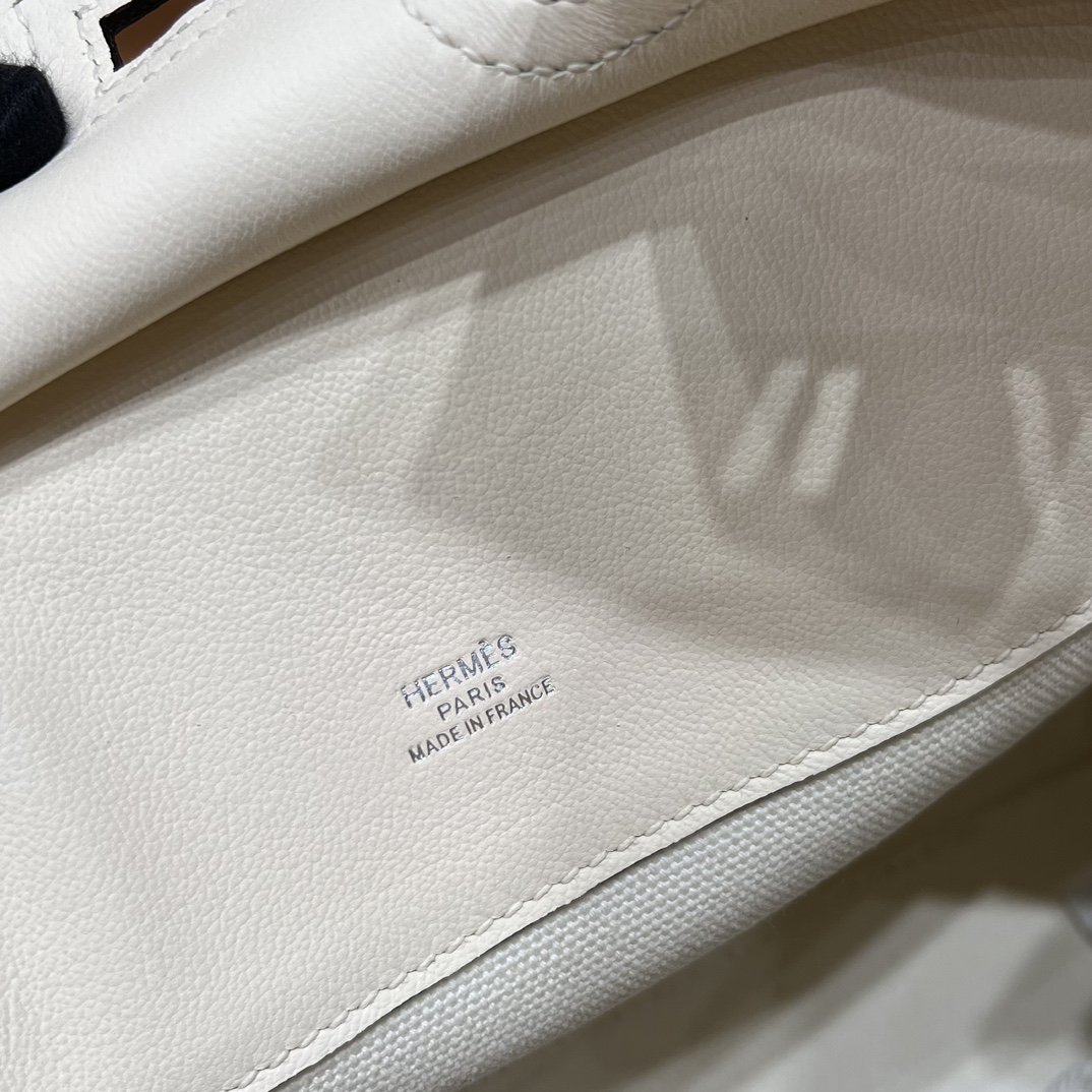 HERMES 爱马仕 Birkin Cargo 25cm 10 Craie 奶昔白 进口蜜蜡线 全手工制作