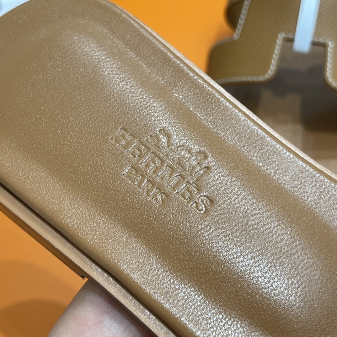 HERMES 爱马仕 H拖鞋 34-41码 原厂同步 进口真皮大底 全手工制作 28 Caremel焦糖色