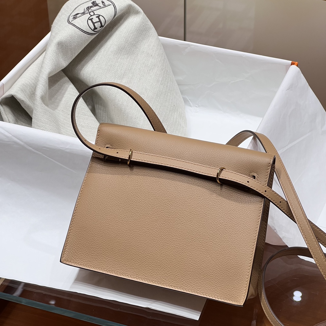 Birkinmm 铂金女王 HERMES 爱马仕 Kellydanse 22cm Evercolor皮 0M CHAI 奶茶色 进口蜜蜡线 全手工制作