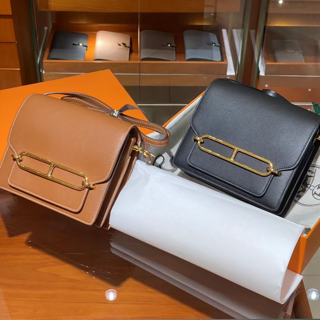 HERMES 爱马仕官网推荐 Roulis 猪鼻子 89 Nior 经典黑 Swift皮 进口蜜蜡线 全手工制作