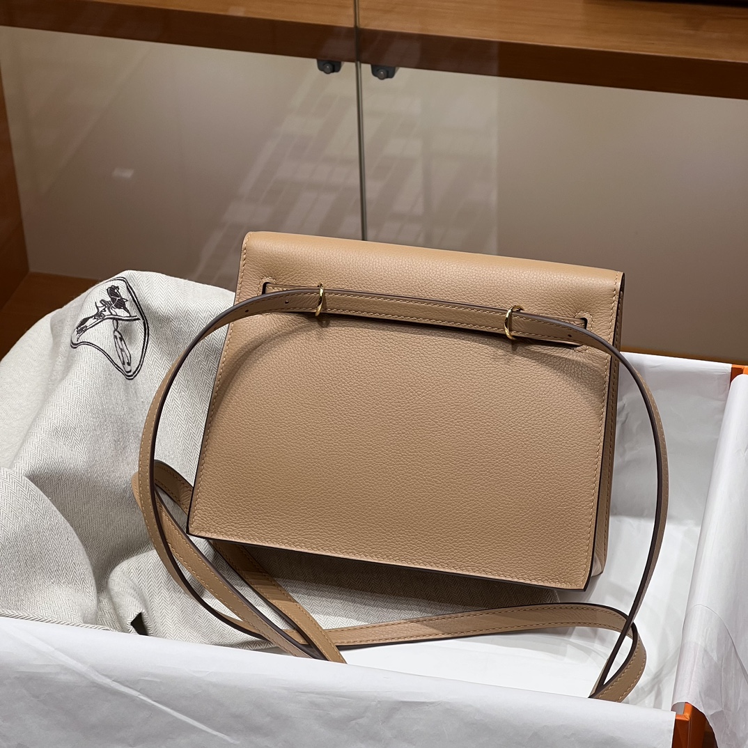 Birkinmm 铂金女王 HERMES 爱马仕 Kellydanse 22cm Evercolor皮 0M CHAI 奶茶色 进口蜜蜡线 全手工制作