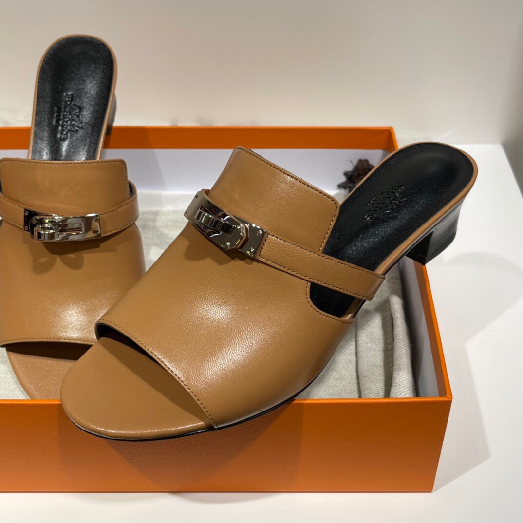 HERMES 爱马仕 拖鞋 34-41码 进口真皮大底 全手工制作