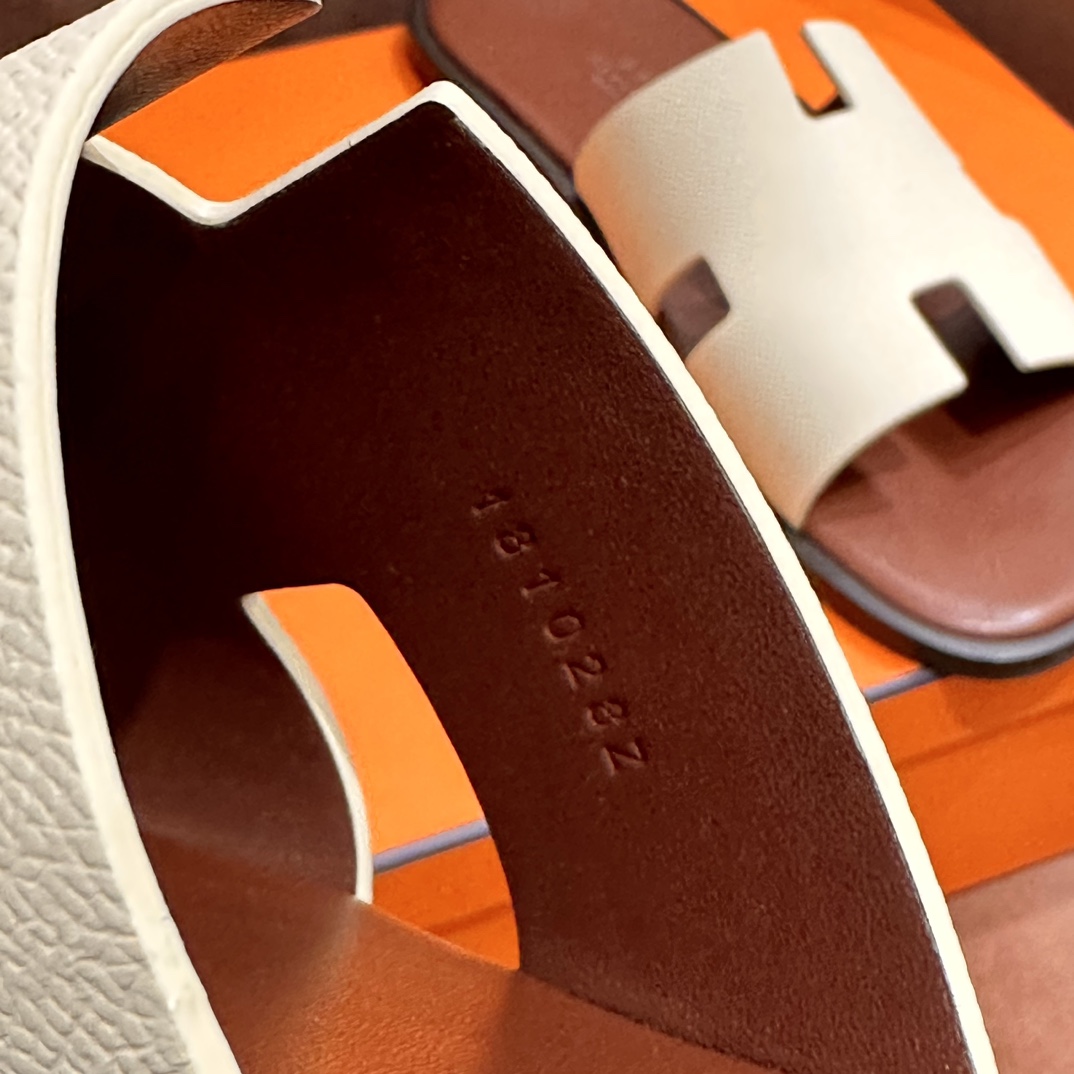 HERMES 爱马仕 男士H拖鞋 39-45码 原厂同步 进口真皮大底 全手工制作