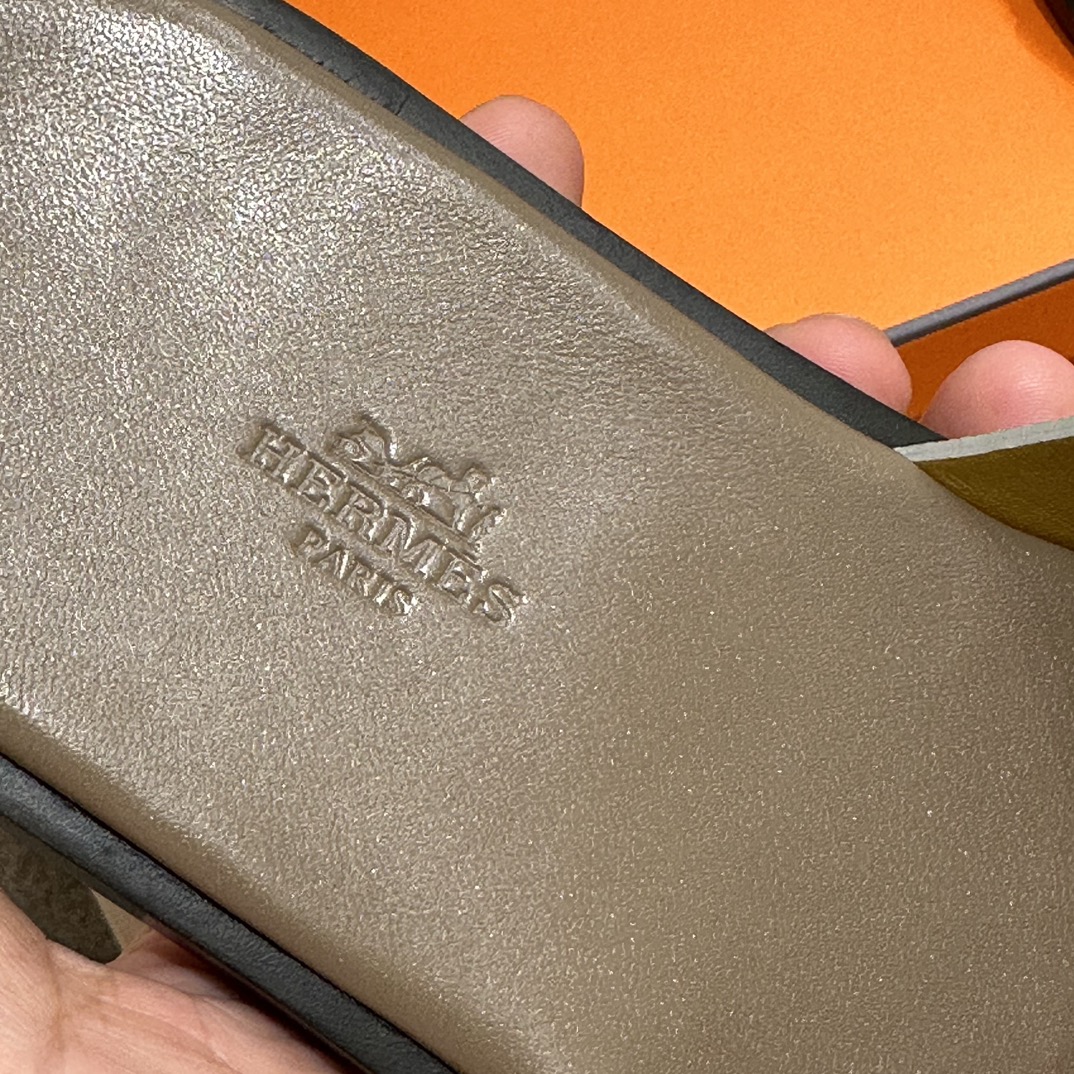 HERMES 爱马仕 男士H拖鞋 39-45码 原厂同步 进口真皮大底 全手工制作 