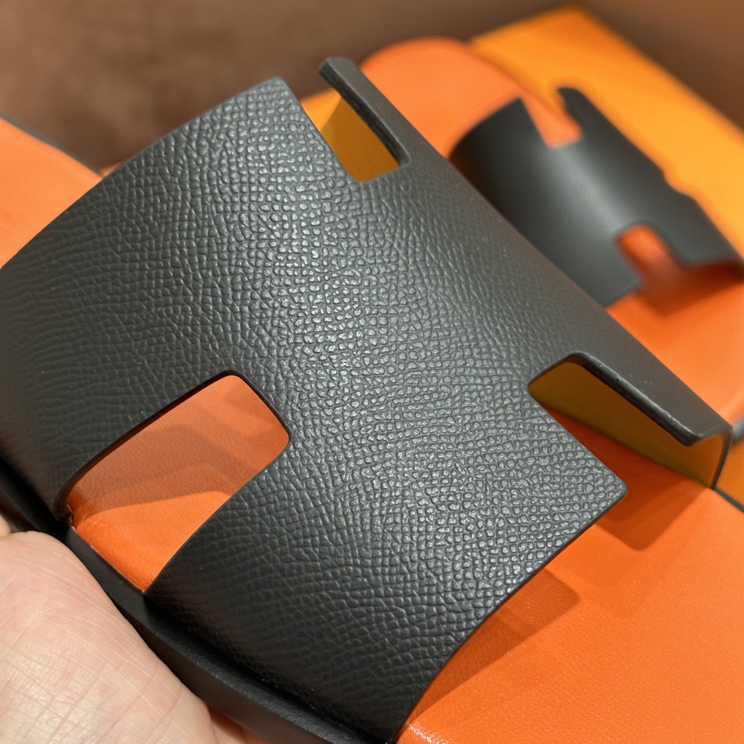 HERMES 爱马仕 男士H拖鞋 39-45码 原厂同步 进口真皮大底 全手工制作