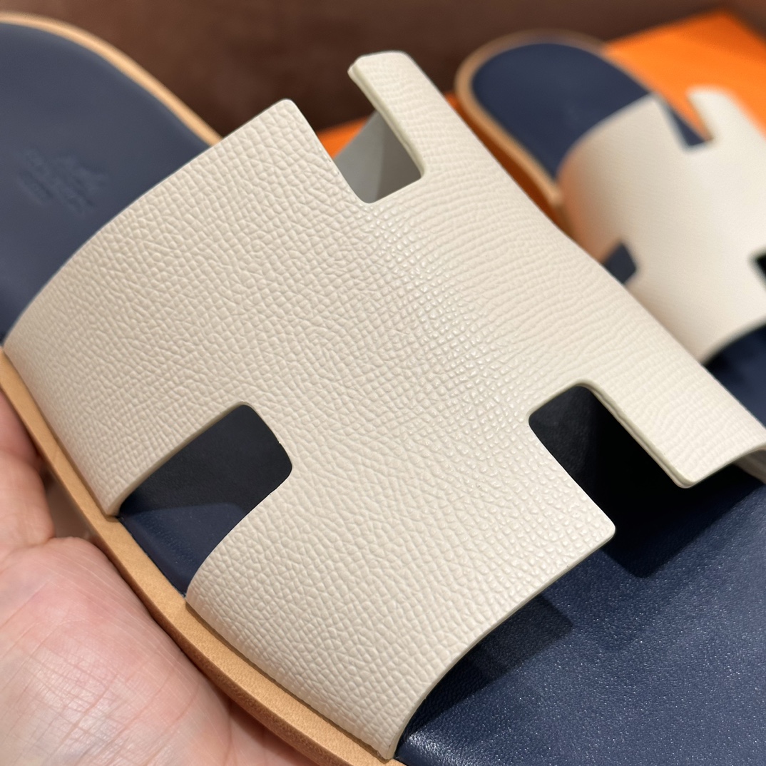HERMES 爱马仕 男士H拖鞋 39-45码 原厂同步 进口真皮大底 全手工制作