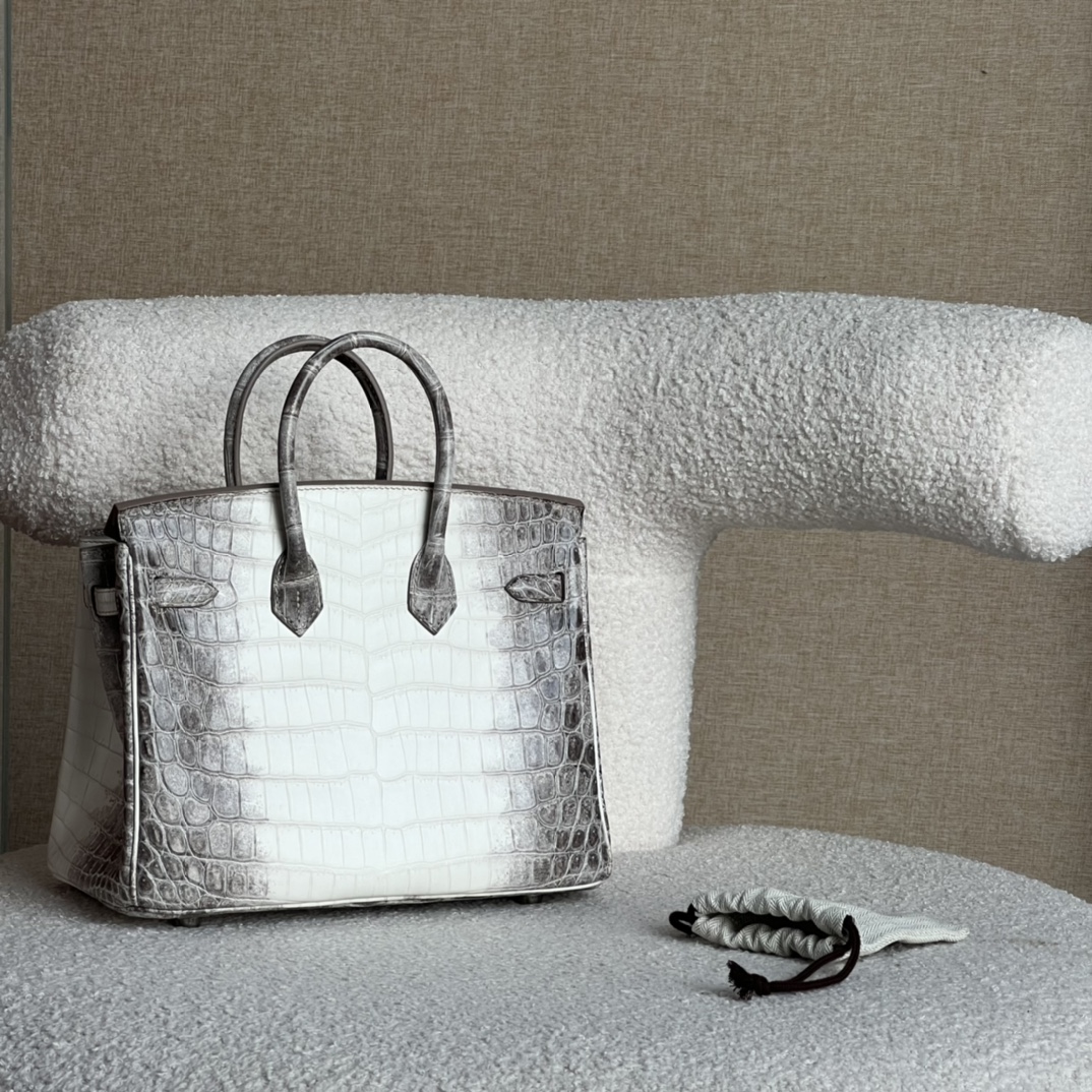 HERMES 爱马仕 Birkin 25cm 鳄鱼皮 喜马拉雅 进口蜜蜡线 全手工制作