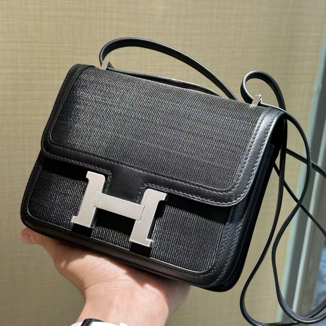 HERMES 爱马仕 Constance 19CM 皮拼布 进口蜜蜡线 全手工制作-铂金女王 HERMES 爱马仕 Constance 19CM 皮拼布 进口蜜蜡线 全手工制作