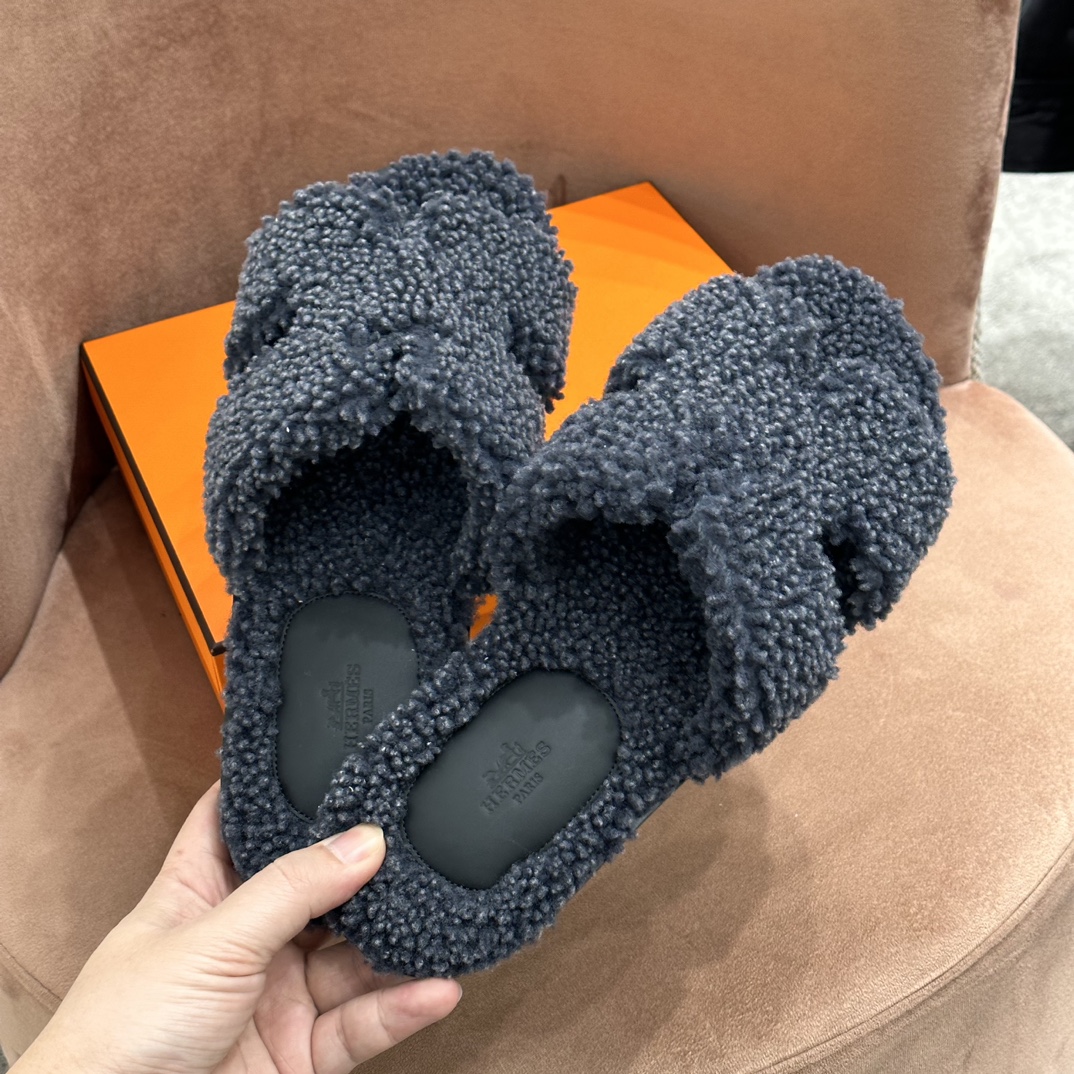 Lzmir系列男拖 羔羊毛拼接真皮大底 进口皮质 手工制作 39-45码