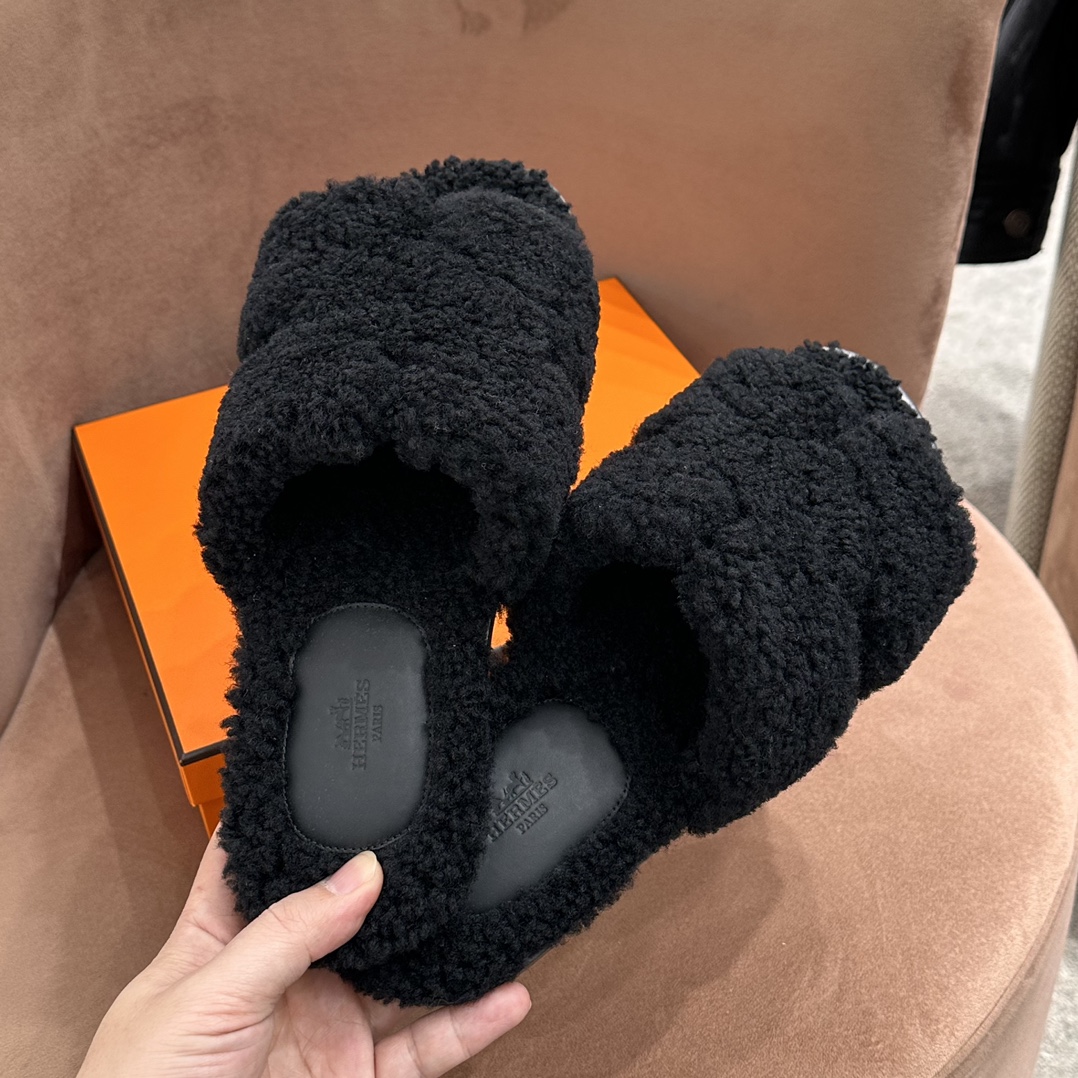 Lzmir系列男拖 羔羊毛拼接真皮大底 进口皮质 手工制作 39-45码