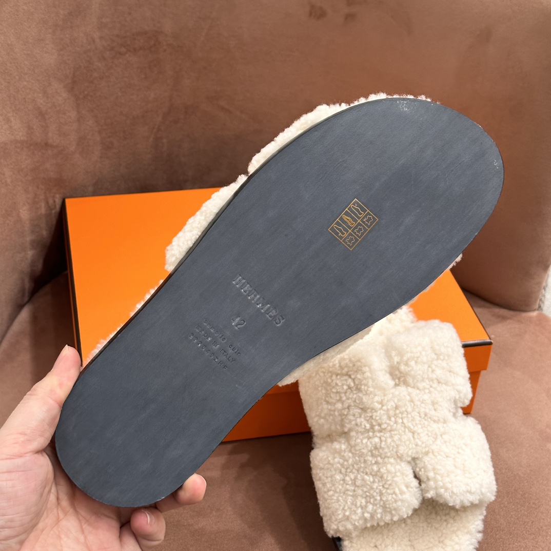 Lzmir系列男拖 羔羊毛拼接真皮大底 进口皮质 手工制作 39-45码