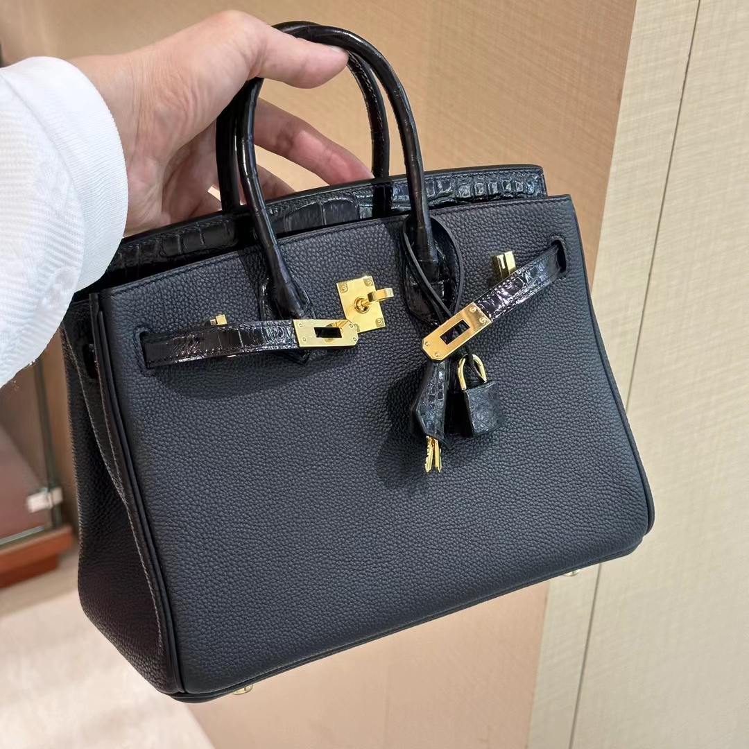 HERMES 爱马仕 Birkin Touch 25cm 鳄鱼皮 89 Nior 经典黑 进口蜜蜡线 全手工制作-铂金女王 HERMES 爱马仕 Birkin Touch 25cm 鳄鱼皮 89 Nior 经典黑 进口蜜蜡线 全手工制作